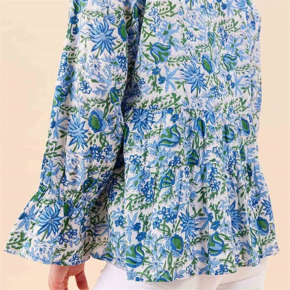 Cotton Blouse with Ruffle Sleeve Bundle
