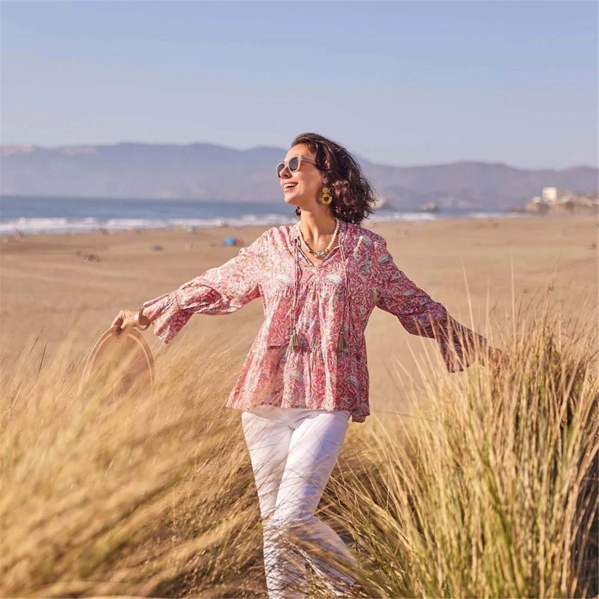 Cotton Blouse with Ruffle Sleeve Bundle