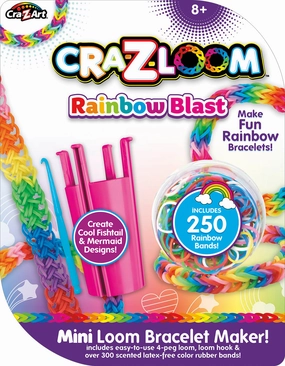 Cra-Z-Art Cra-Z-Loom Mini Loom Bracelet Maker Rainbow Blast