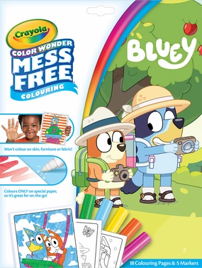 Crayola Colour Wonder Bluey Mess Free Colouring Book for Ages 3 and Up