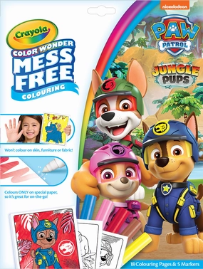 Crayola Colour Wonder Paw Patrol Jungle Pups Colouring Book Age 3 & Up