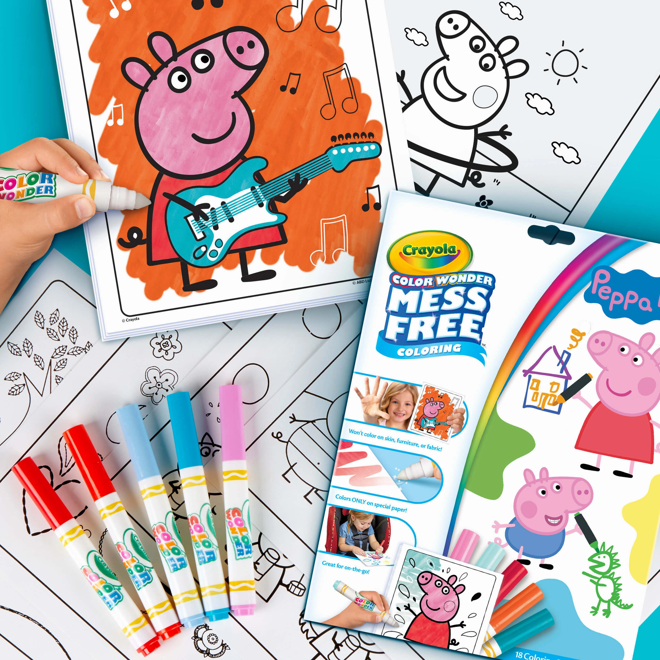 Crayola Colour Wonder Peppa Pig Mess Free Colouring Book for Ages 3 