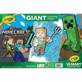 Crayola Giant Colouring Pages Foldalope Minecraft 18 Pages