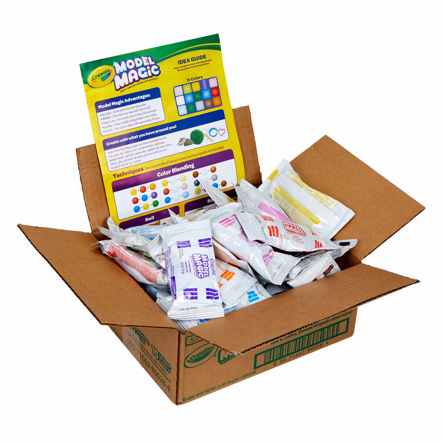Crayola Model Magic Clay Alternative - 15 Vibrant Colors, 30 Pack