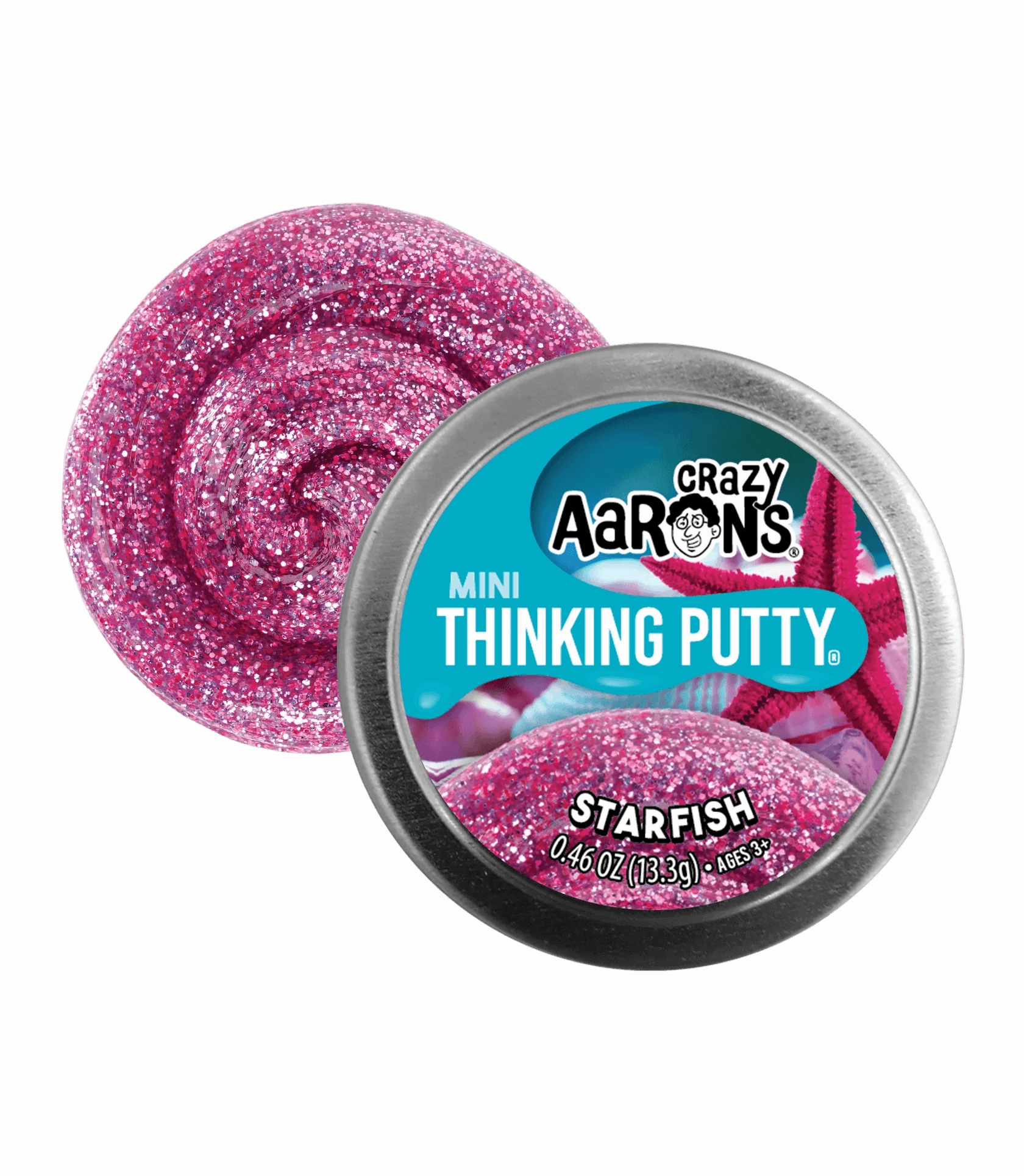 Crazy Aaron's Mini Tin Starfish Thinking Putty for Ages 3 and Up