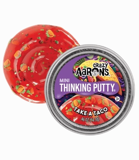 Crazy Aaron's Mini Tin Take a Taco Thinking Putty for Ages 3 and Up