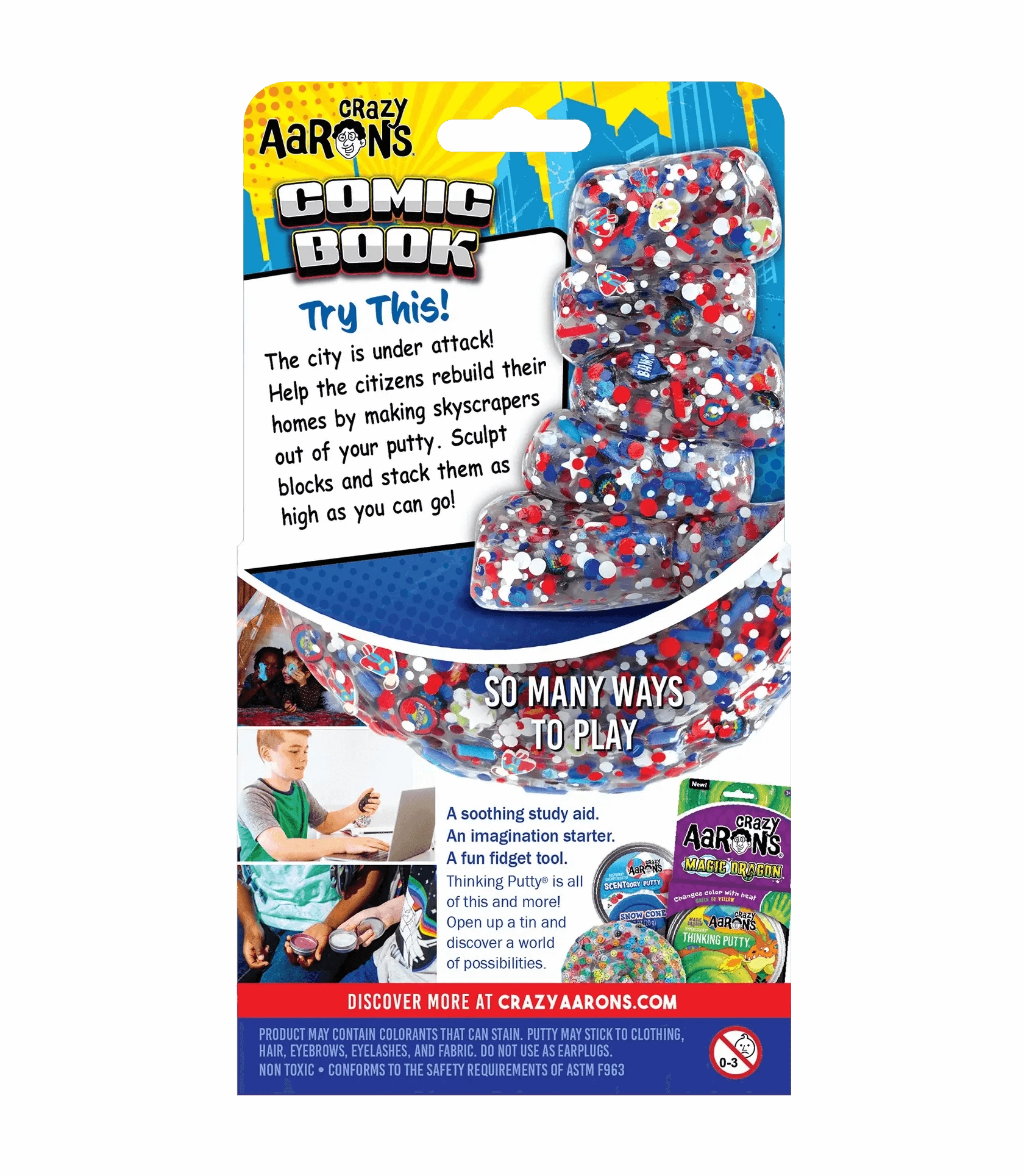 Crazy Aaron's Trendsetters Comic Book Thinking Putty for Ages 3 and Up