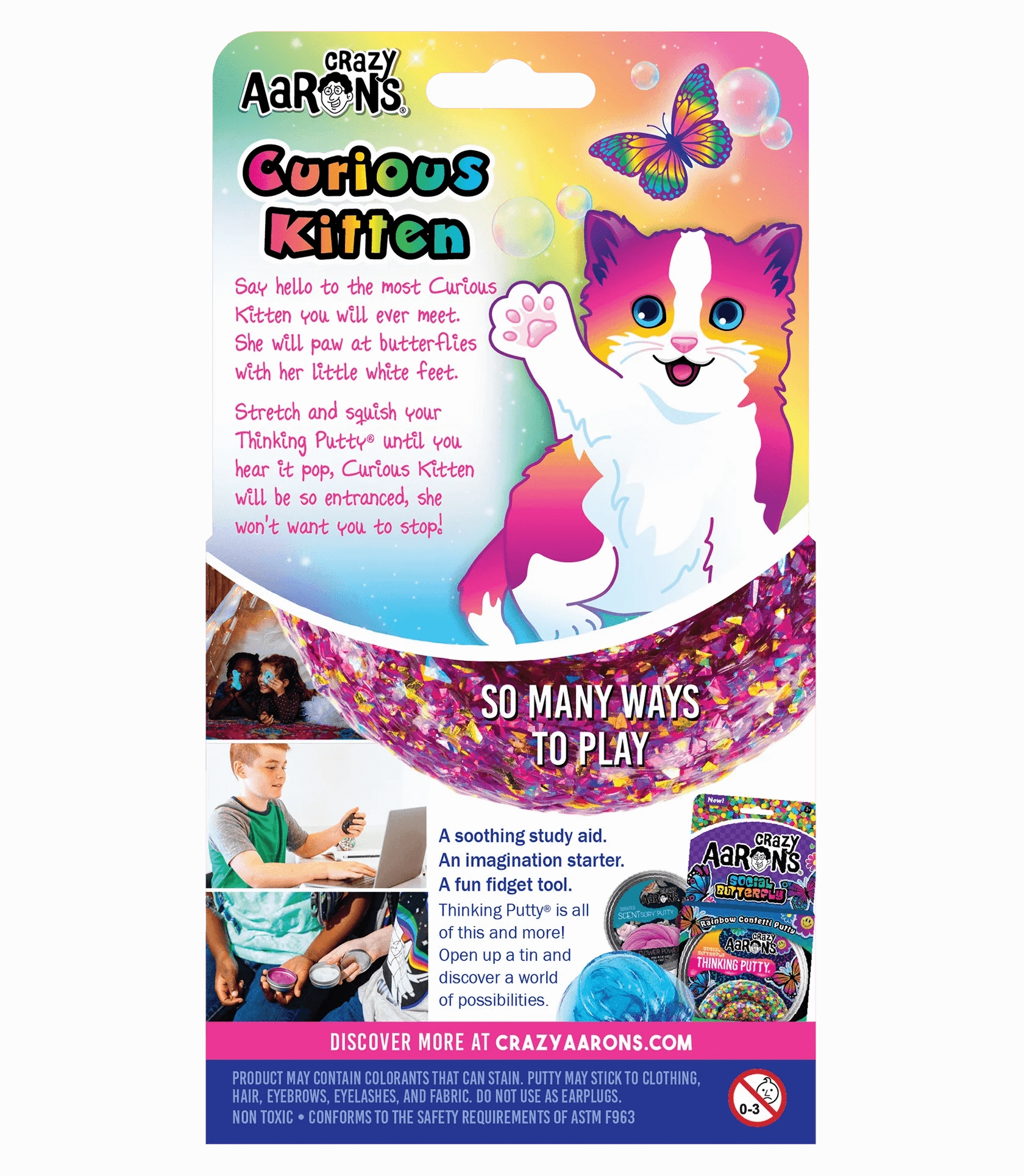 Crazy Aaron's Trendsetters Putty Pets Curious Kitten Putty for Ages 3 