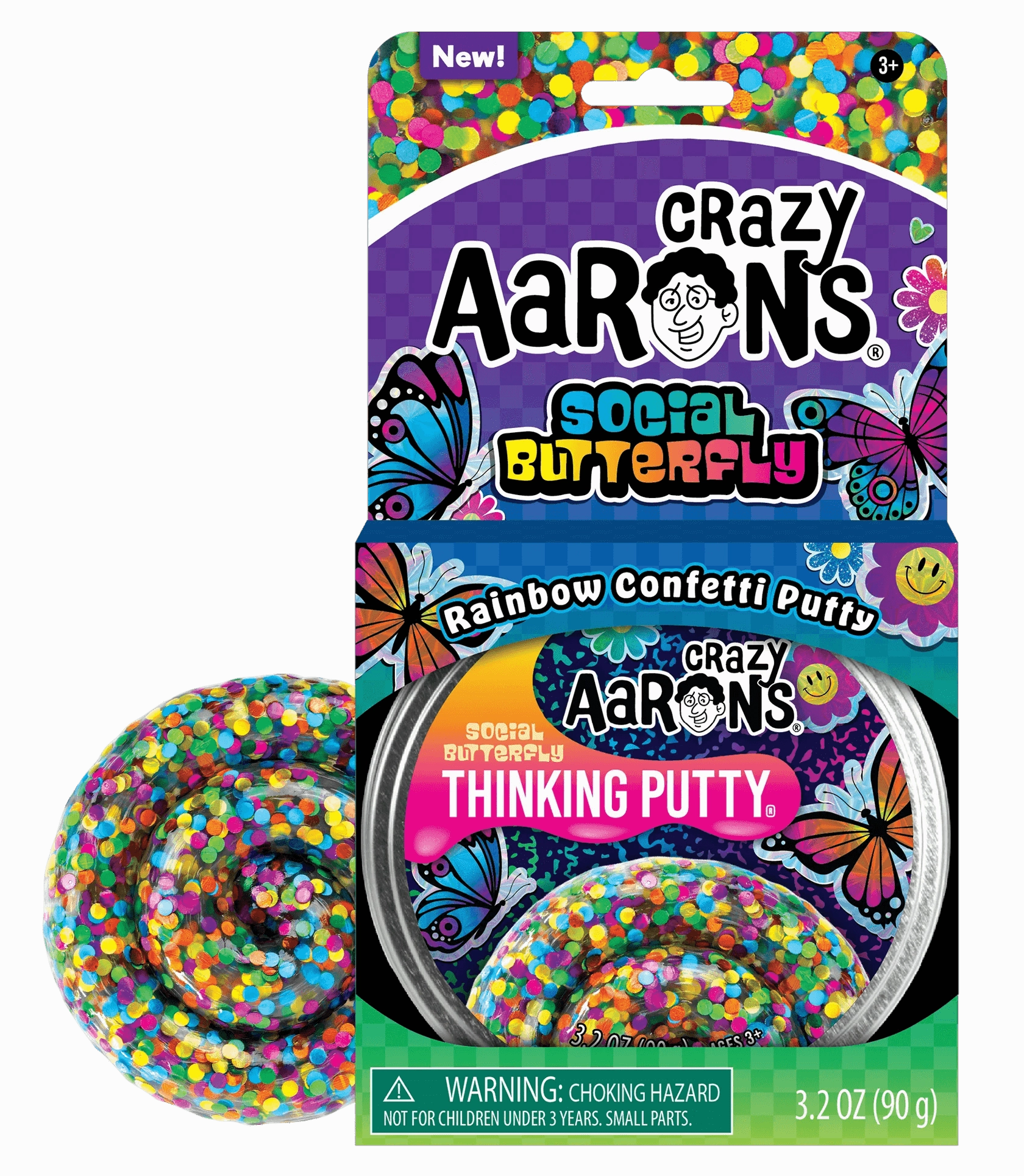 Crazy Aaron's Trendsetters Social Butterfly Thinking Putty for Ages 3 