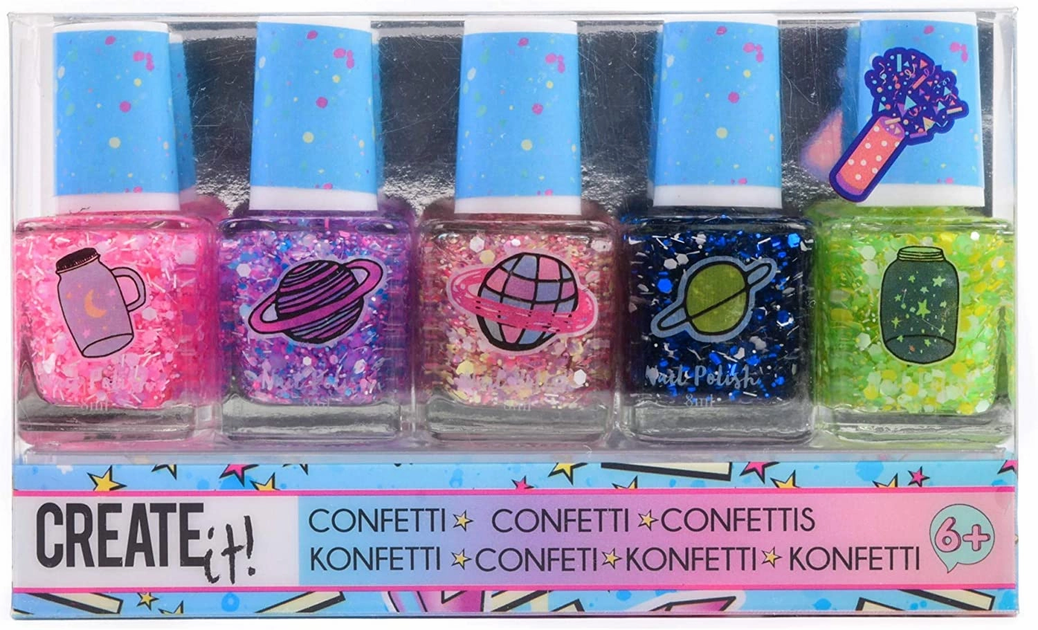CREATE IT! GALAXY NAIL POLISH CONFETTI 5-PACK DIS