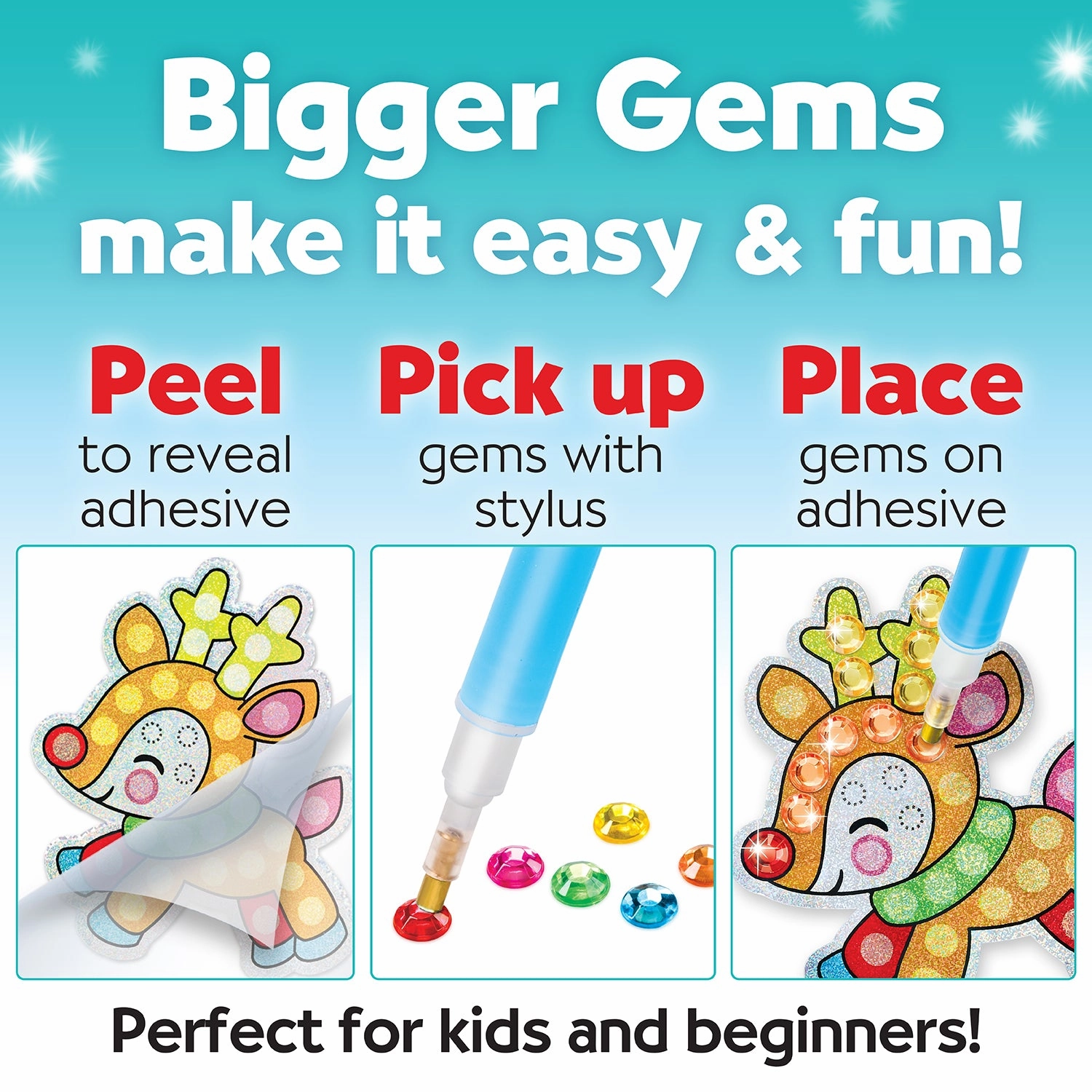 Creativity for Kids Holiday Big Gem Diamond Painting Kit - Festive Crafts