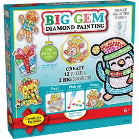 Creativity for Kids Holiday Big Gem Diamond Painting Kit - Festive Crafts