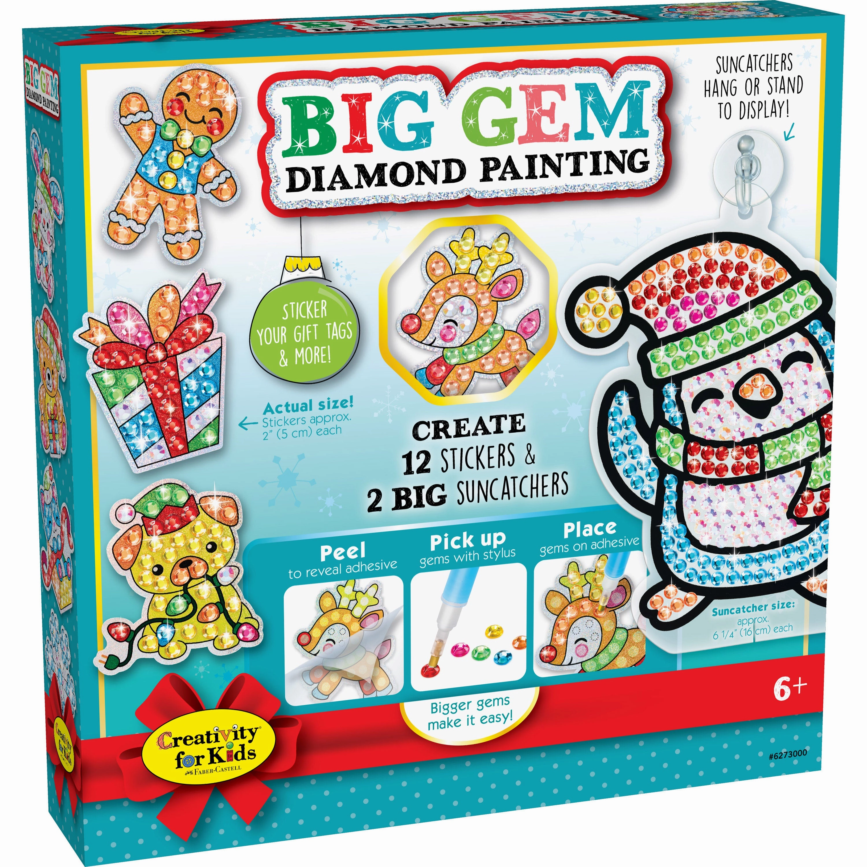 Creativity for Kids Holiday Big Gem Diamond Painting Kit - Festive Crafts
