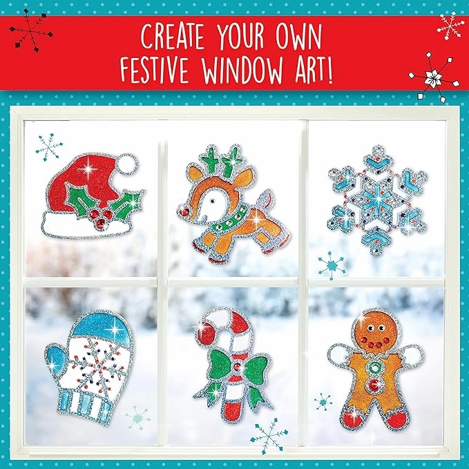 Creativity for Kids Holiday Easy Sparkle Window Art Kit - Glitter Paint