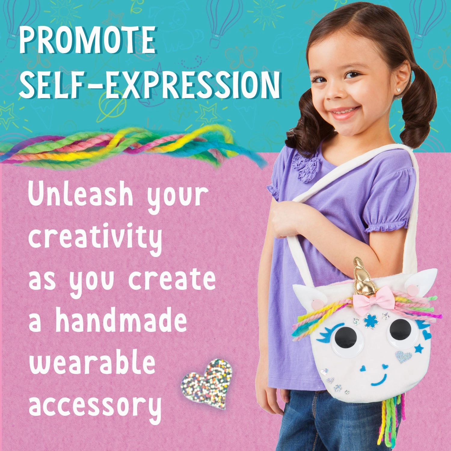 Creativity for Kids Unicorn Magic No-Sew Craft Purse Kit
