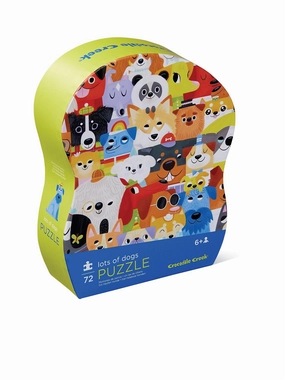 Croc Creek 72Pc Jr. Shaped Box Puzzle Lots Of Dogs