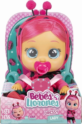 Cry Babies 12'' Dressy Lady Doll With Tears And Sounds Feature For Baby and Toddlers Ages 18 Months and Up