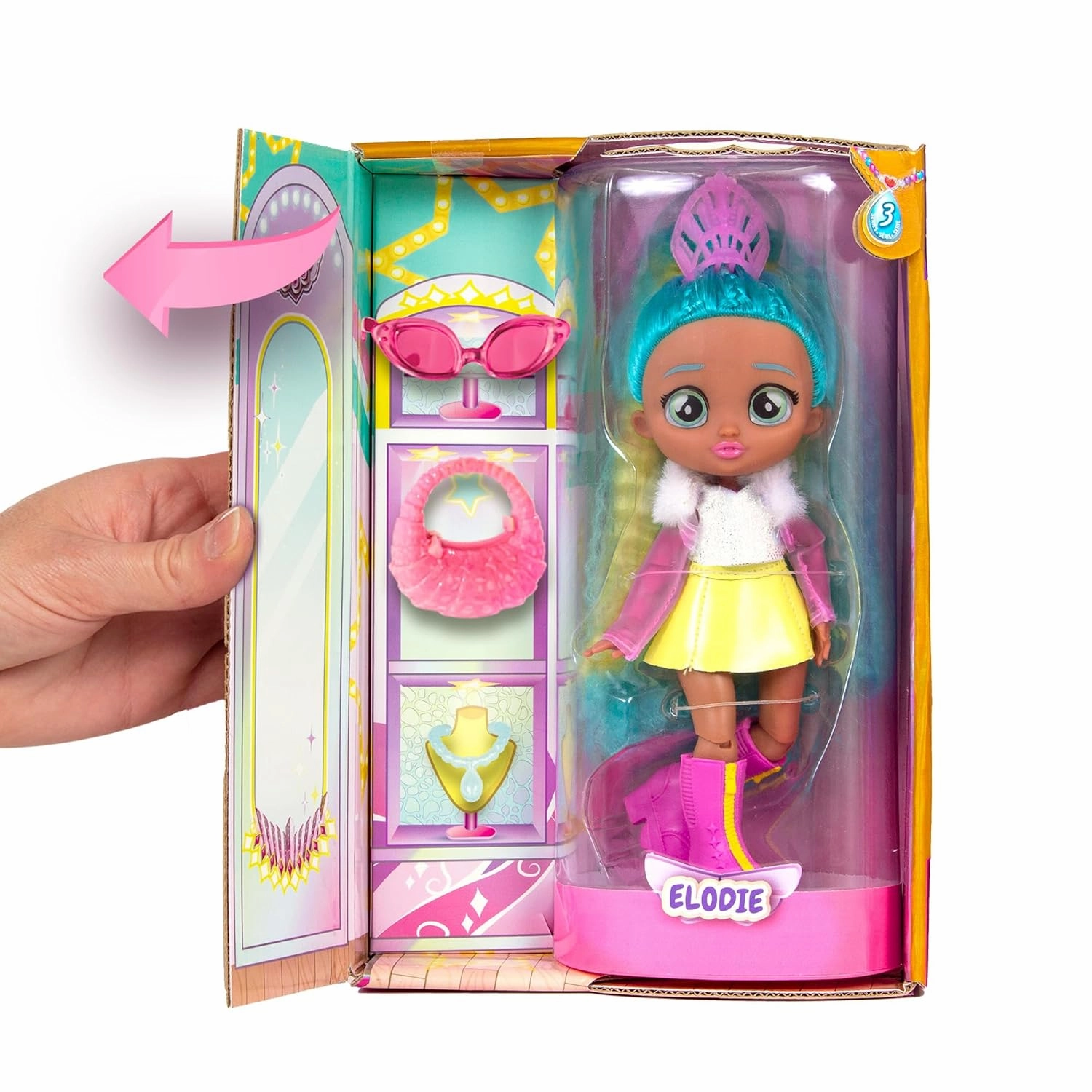 Cry Babies BFF Elodie Fashion Doll With Long Hair Including Outfit And Accessories For Ages 3 And Up