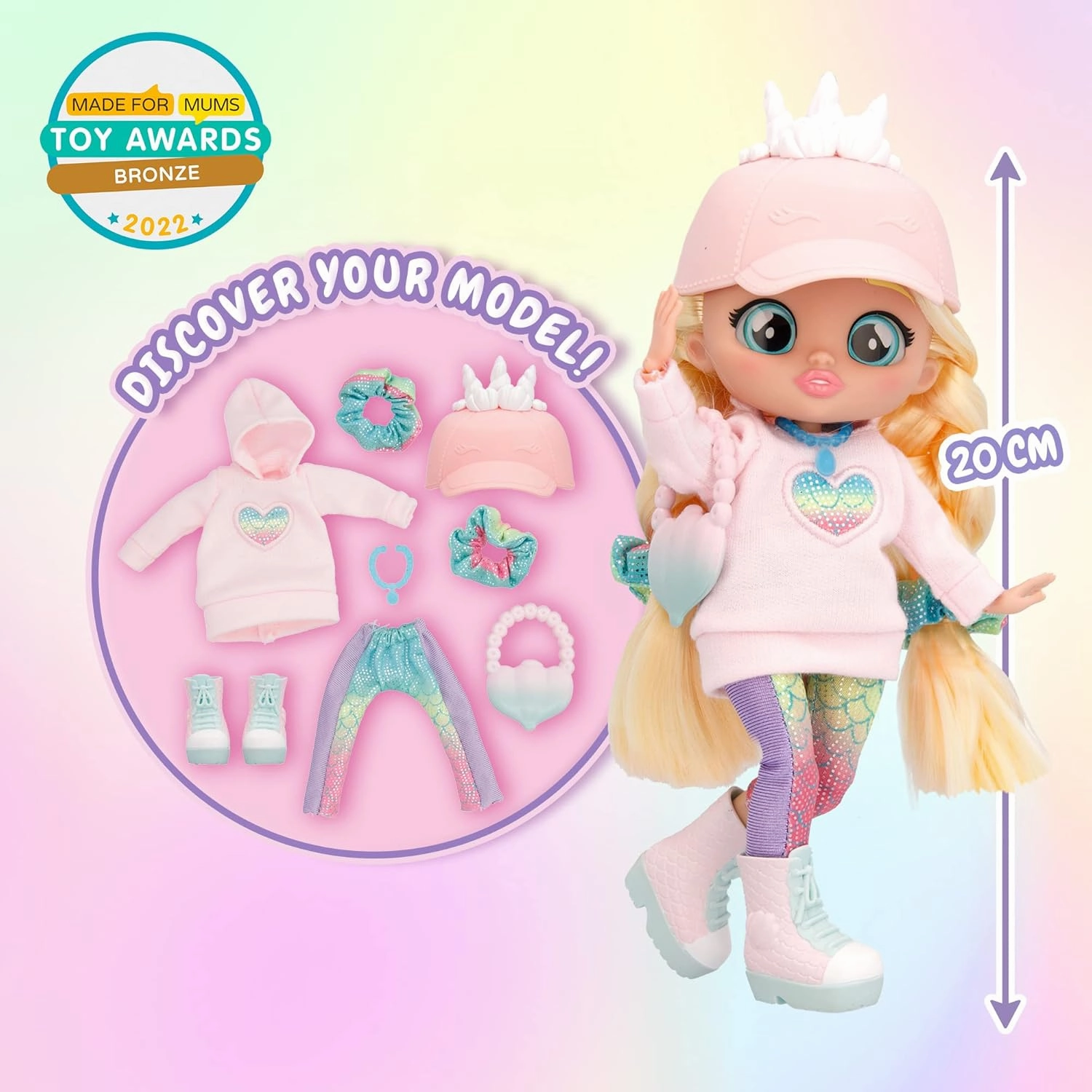 Cry Babies BFF Jenna Fashion Doll With Surprises Including Outfit and Accessories For Ages 3 And Up