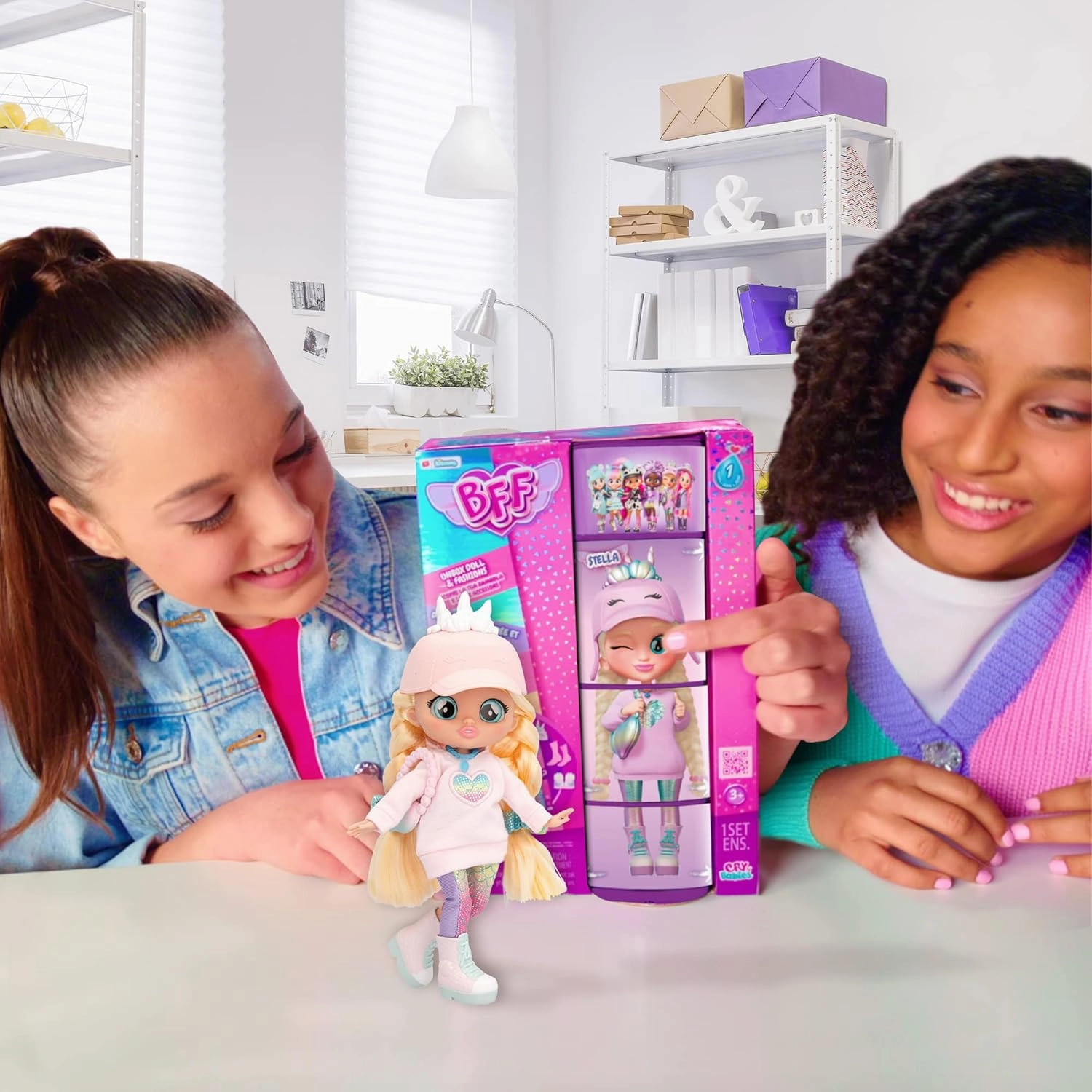 Cry Babies BFF Jenna Fashion Doll With Surprises Including Outfit and Accessories For Ages 3 And Up