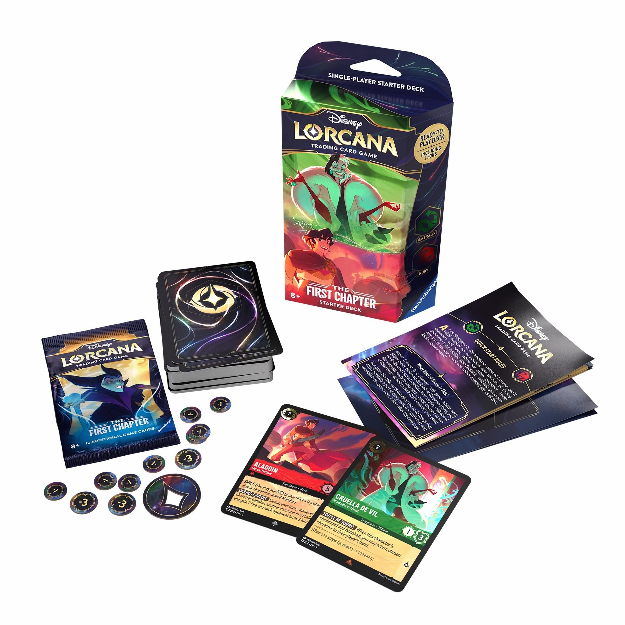 Disney Lorcana TCG S1 The First Chapter Starter Deck  Daring And Deception