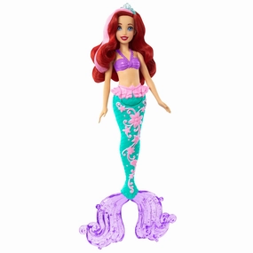 Disney Princess Ariel Mermaid Doll with Color-Change Hair and Tail, Color Splash Water Toy Inspired by the Disney Movie for Kids Ages 3 