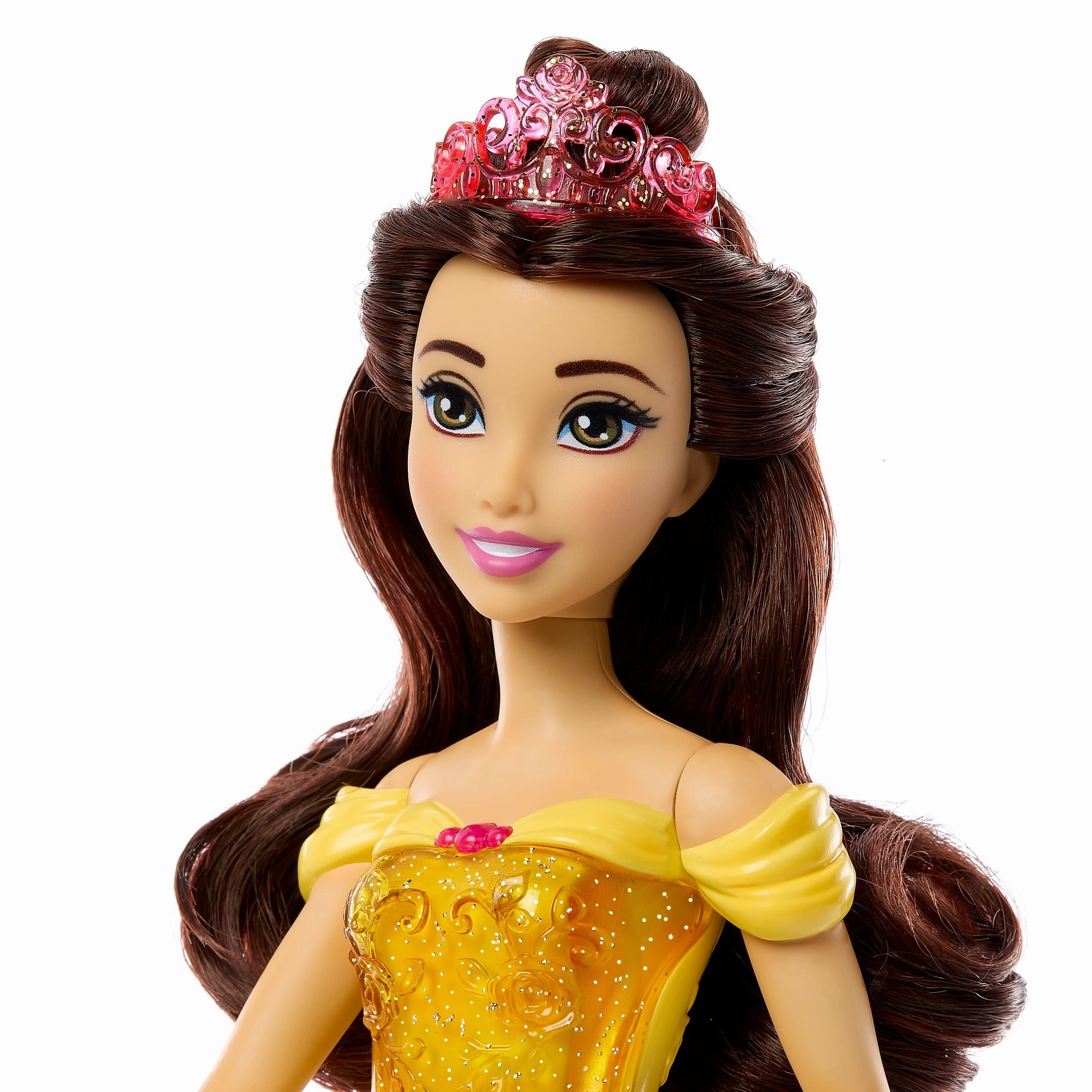 Disney Princess Bella Posable Fashion Doll with Sparkling Clothing and Accessories for Kids Ages 3 