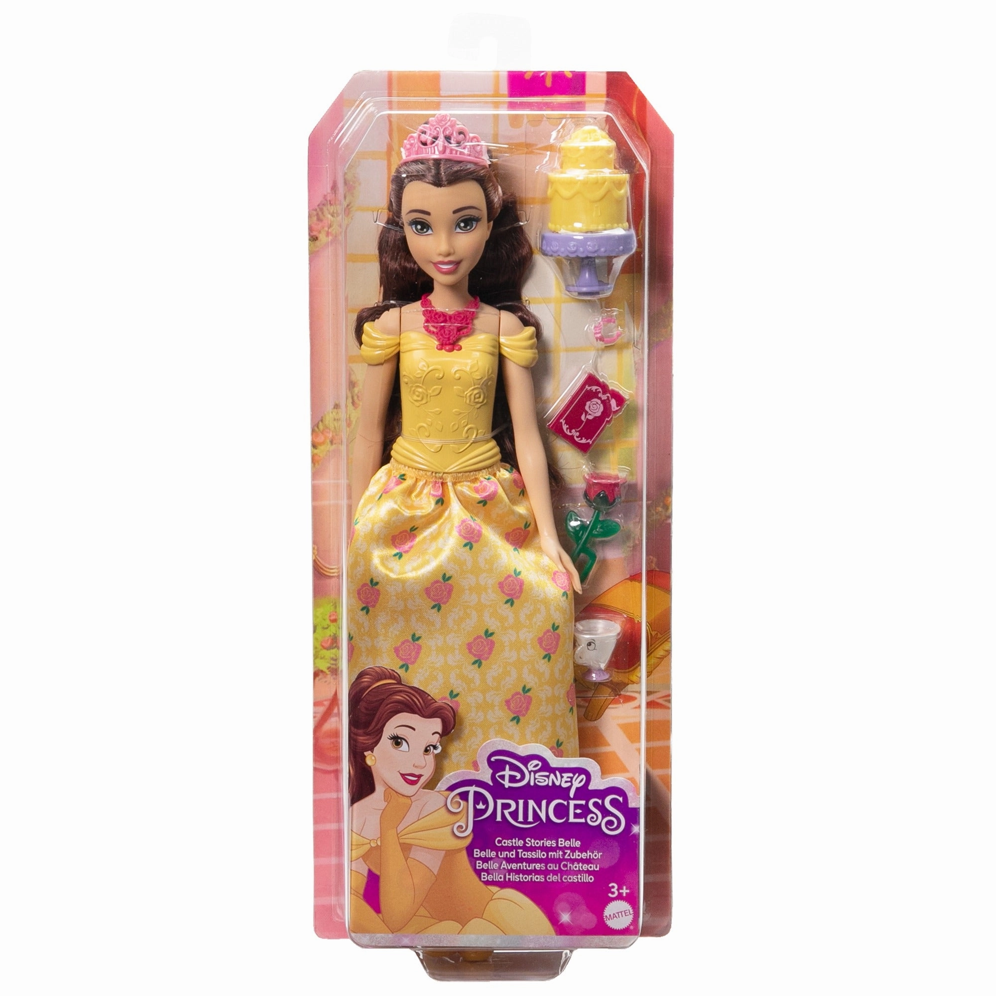 Disney Princess Belle Fashion Doll with Chip Figure and Accessories Inspired by the Disney Movie for Kids Ages 3 