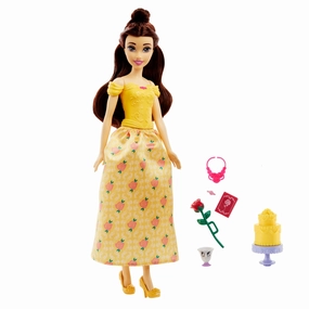 Disney Princess Belle Fashion Doll with Chip Figure and Accessories Inspired by the Disney Movie for Kids Ages 3 