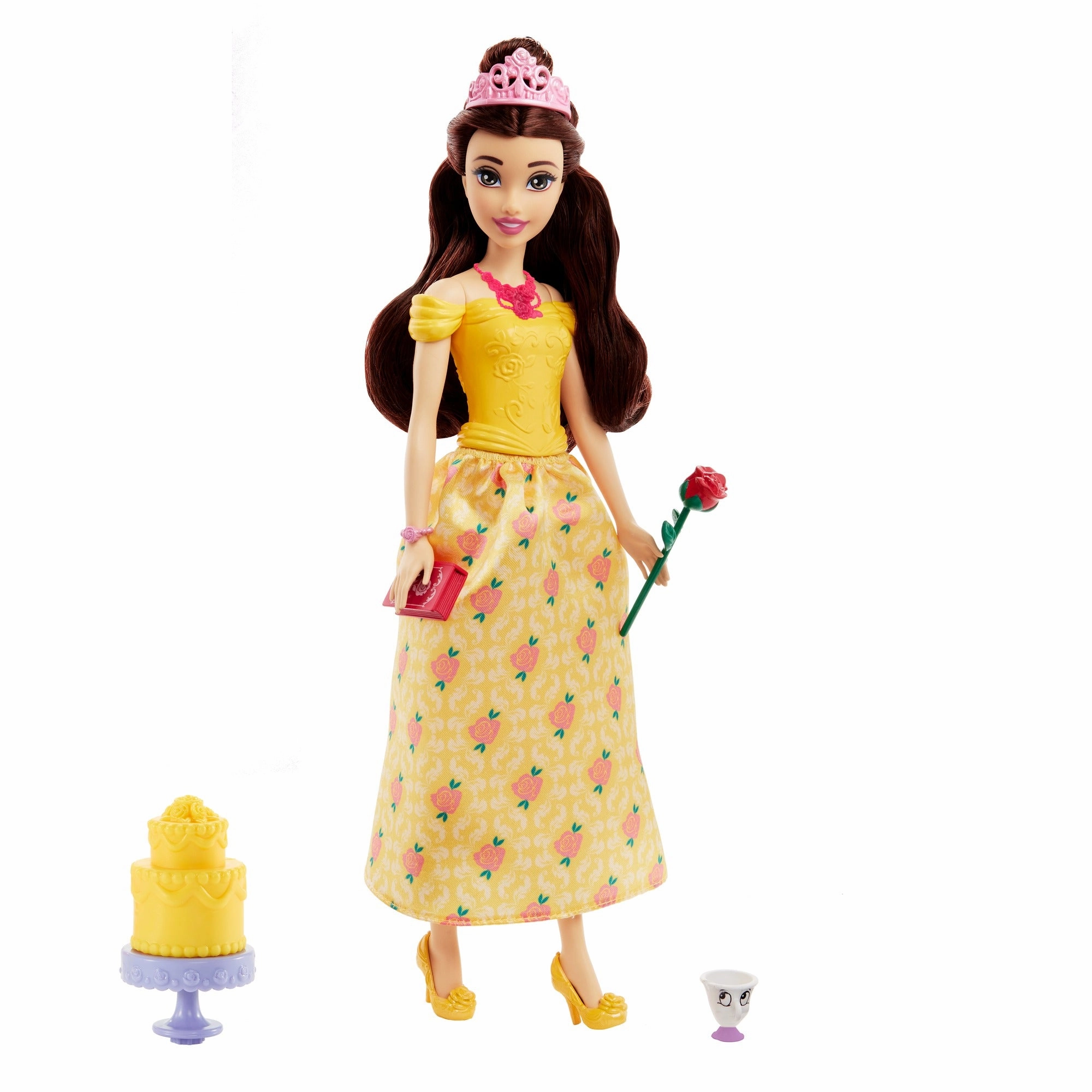 Disney Princess Belle Fashion Doll with Chip Figure and Accessories Inspired by the Disney Movie for Kids Ages 3 