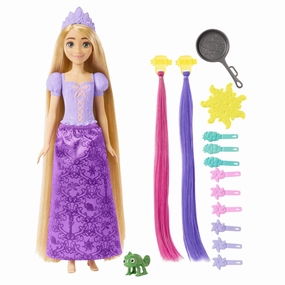 Disney Princess Rapunzel Doll with Color-Change Hair Extensions and Hair-Styling Pieces Inspired by the Disney Movie for Kids Ages 3 