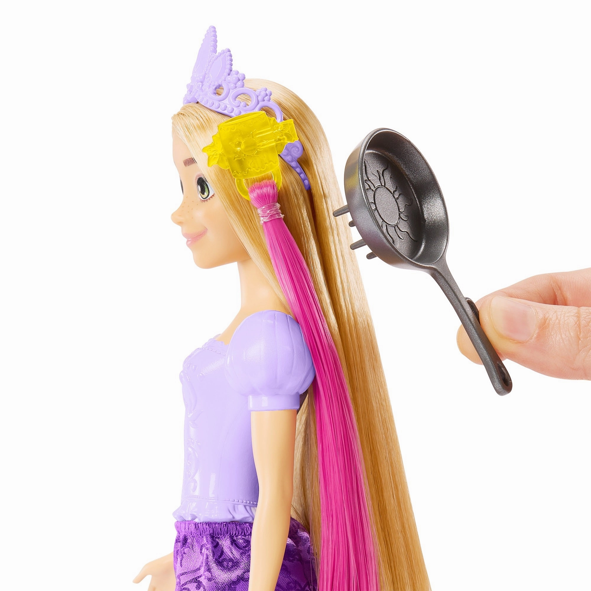Disney Princess Rapunzel Doll with Color-Change Hair Extensions and Hair-Styling Pieces Inspired by the Disney Movie for Kids Ages 3 