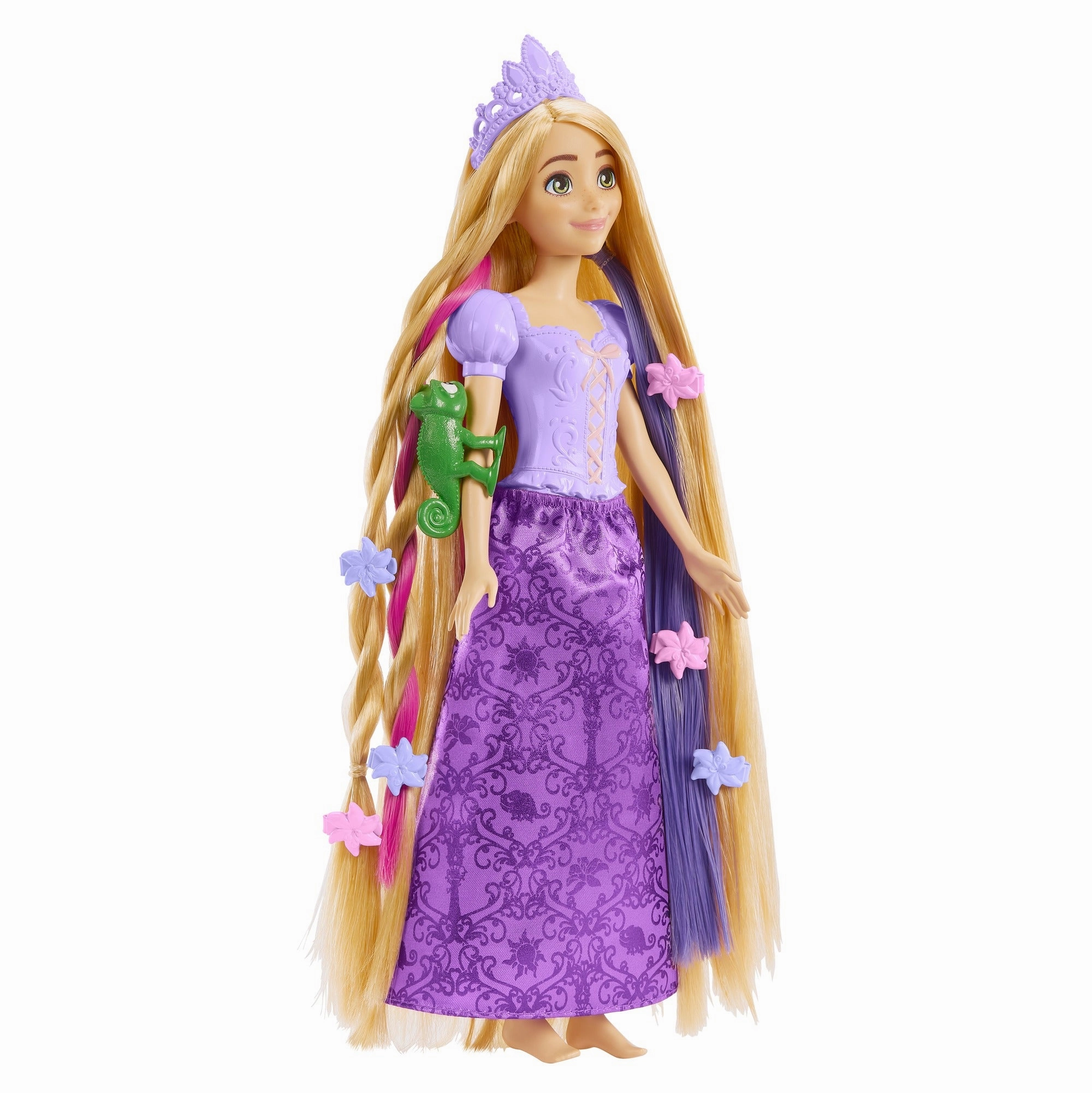 Disney Princess Rapunzel Doll with Color-Change Hair Extensions and Hair-Styling Pieces Inspired by the Disney Movie for Kids Ages 3 