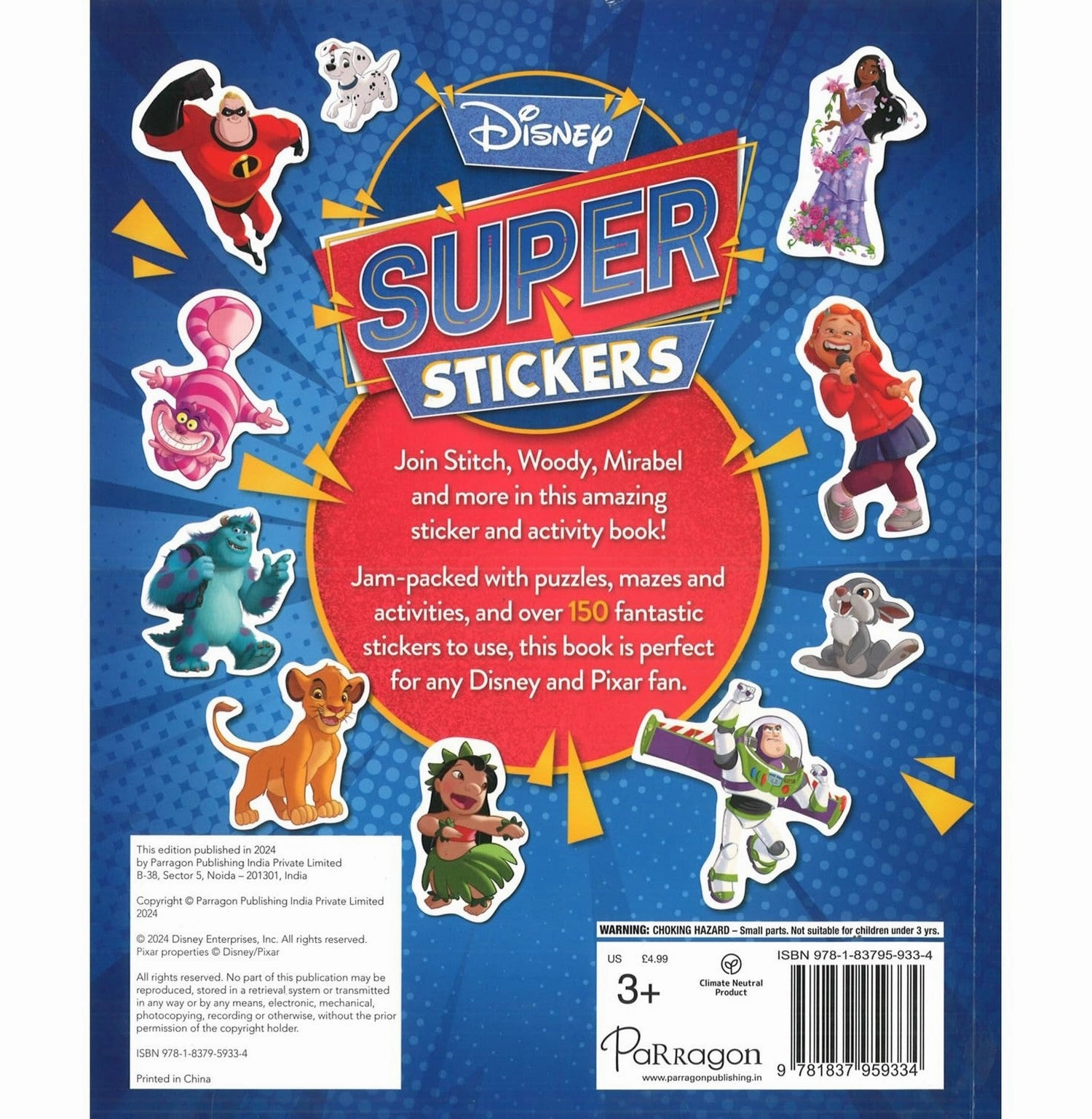 Disney Super: Stickers Book : Colouring Stickers and Activities Book for Kids [Paperback] Parragon