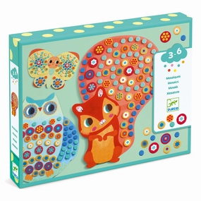 Djeco Decorate Cute Animals Children's Mosaic Kit for Ages 3 and Up