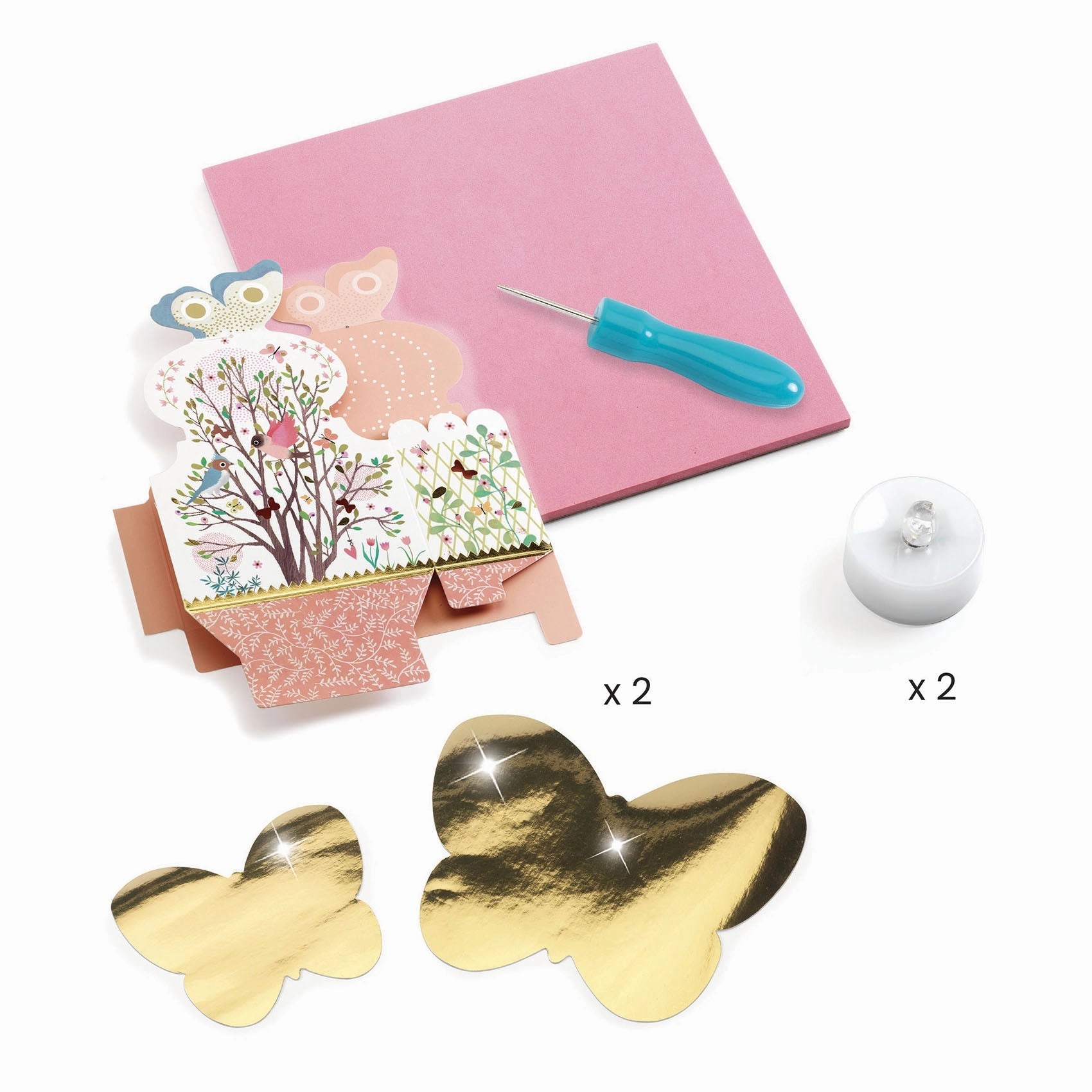 Djeco Do it Yourself Create 2 Woodland Themed Lanterns for Ages 6 & Up
