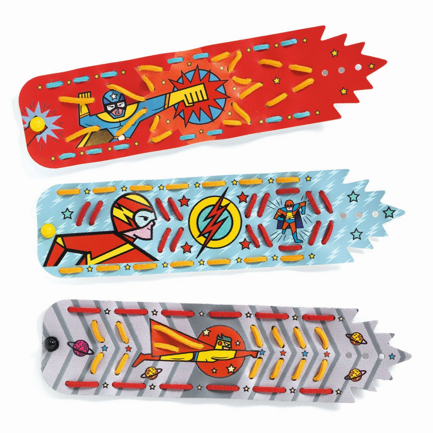 Djeco Do it Yourself Create 4 Superhero Bracelets for Ages 5 and Up