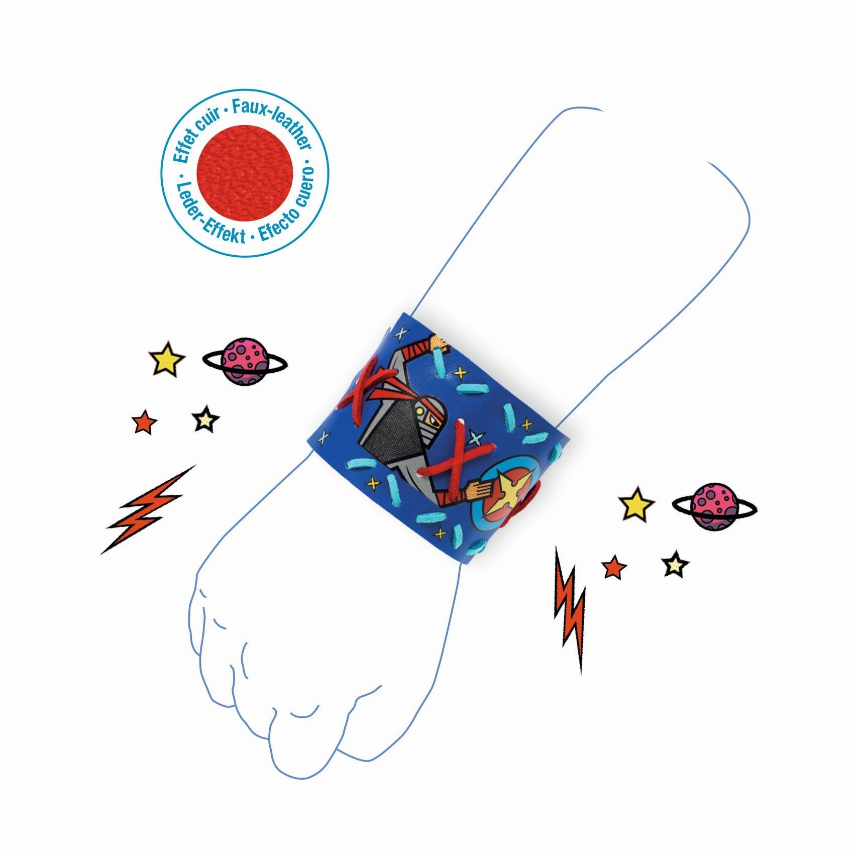 Djeco Do it Yourself Create 4 Superhero Bracelets for Ages 5 and Up