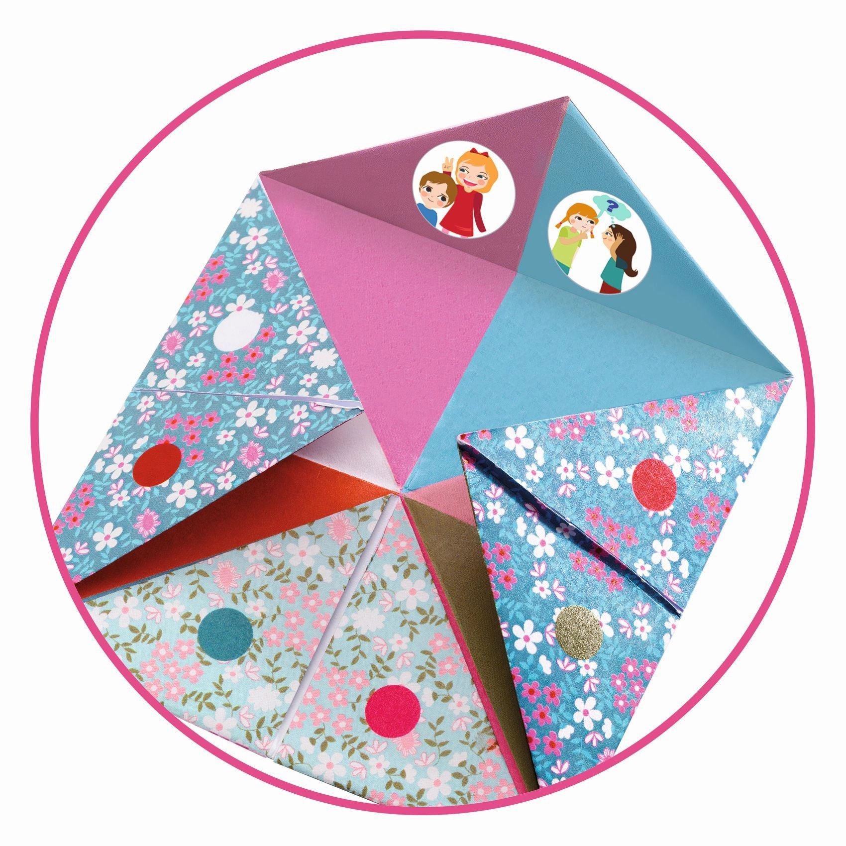 Djeco Make Your Own Floral Origami Fortune Tellers for Ages 6 and Up