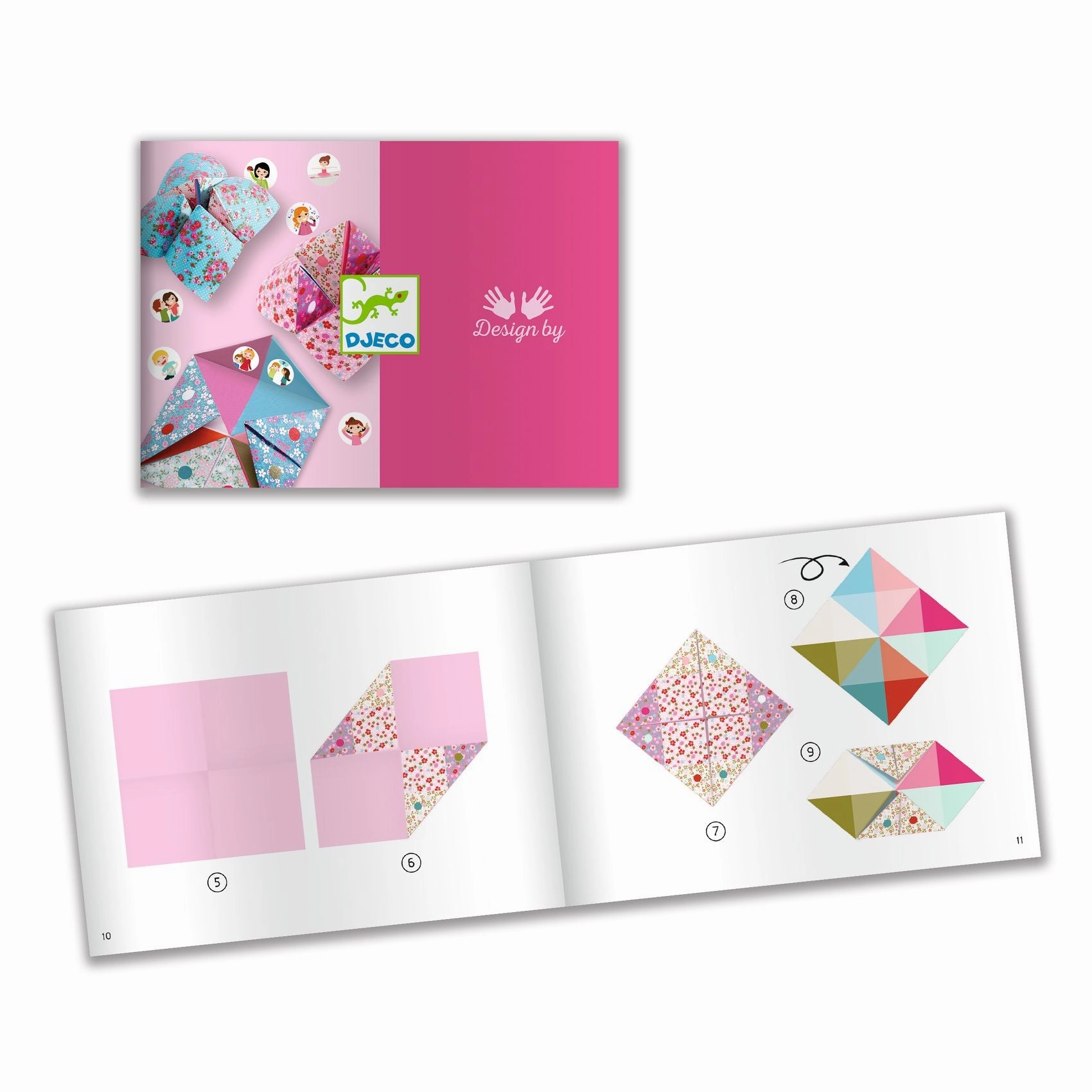 Djeco Make Your Own Floral Origami Fortune Tellers for Ages 6 and Up