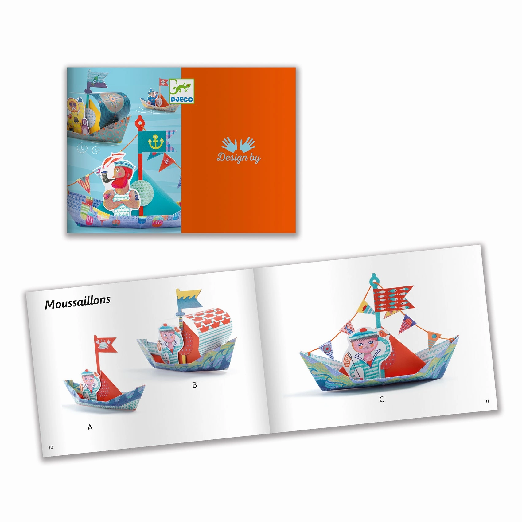 Djeco Make Your Own Origami Floating Boats Craft Kit for Ages 7 and Up