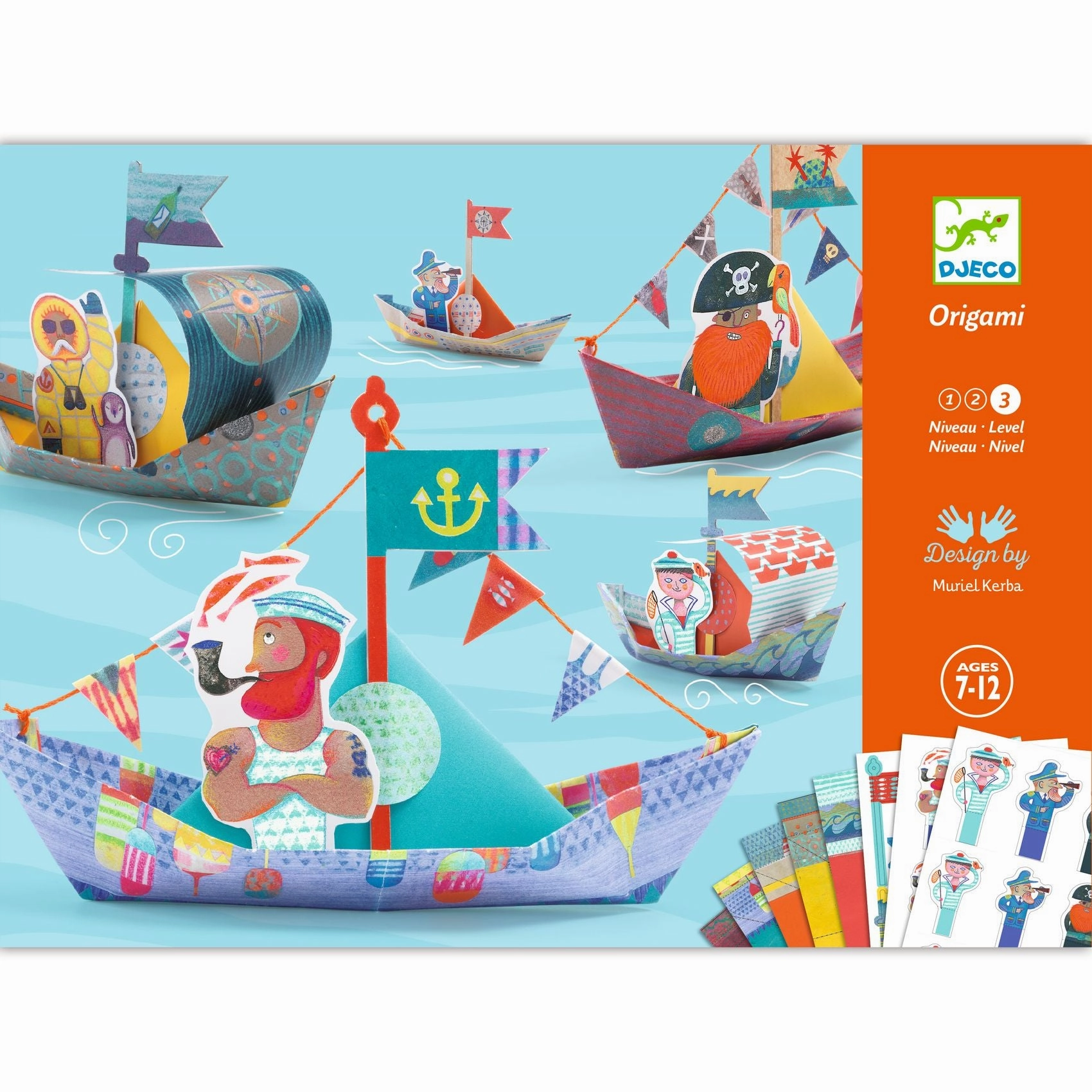 Djeco Make Your Own Origami Floating Boats Craft Kit for Ages 7 and Up