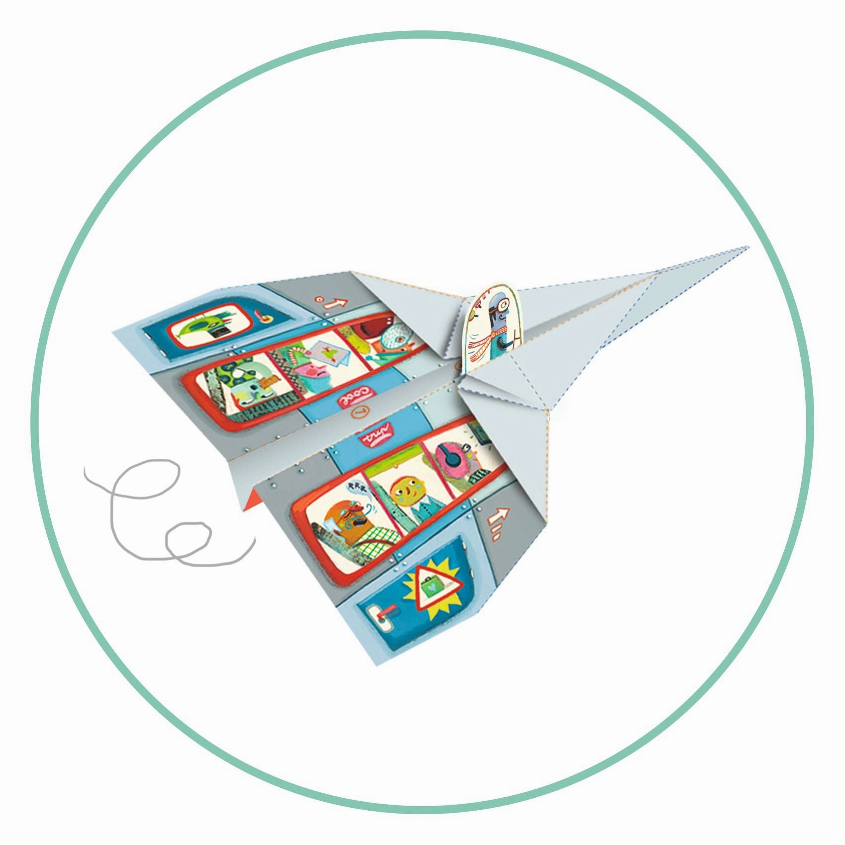 Djeco Make Your Own Origami Planes with Pilot Stickers for Ages 7 & Up