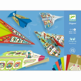 Djeco Make Your Own Origami Planes with Pilot Stickers for Ages 7 & Up