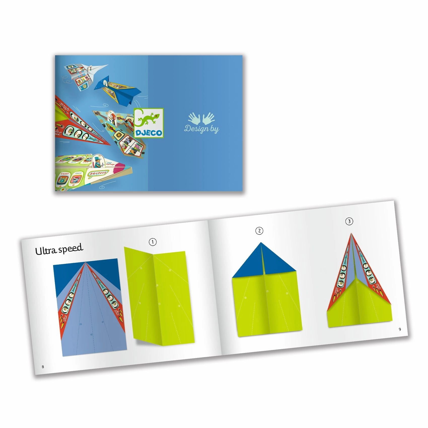 Djeco Make Your Own Origami Planes with Pilot Stickers for Ages 7 & Up