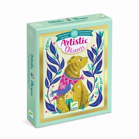Djeco Mythical Creature Artistic Diamond Art Craft Kit for Ages 7 & Up