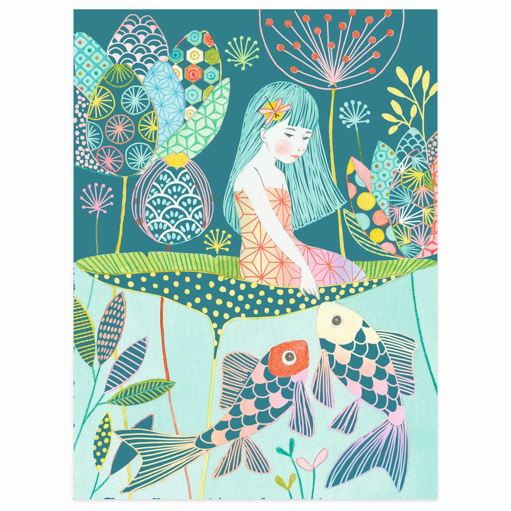 Djeco The Pond Iridescent Metallic Scratch Art Boards for Ages 7 & Up