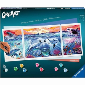 Dolphins at Sunset CreArt
