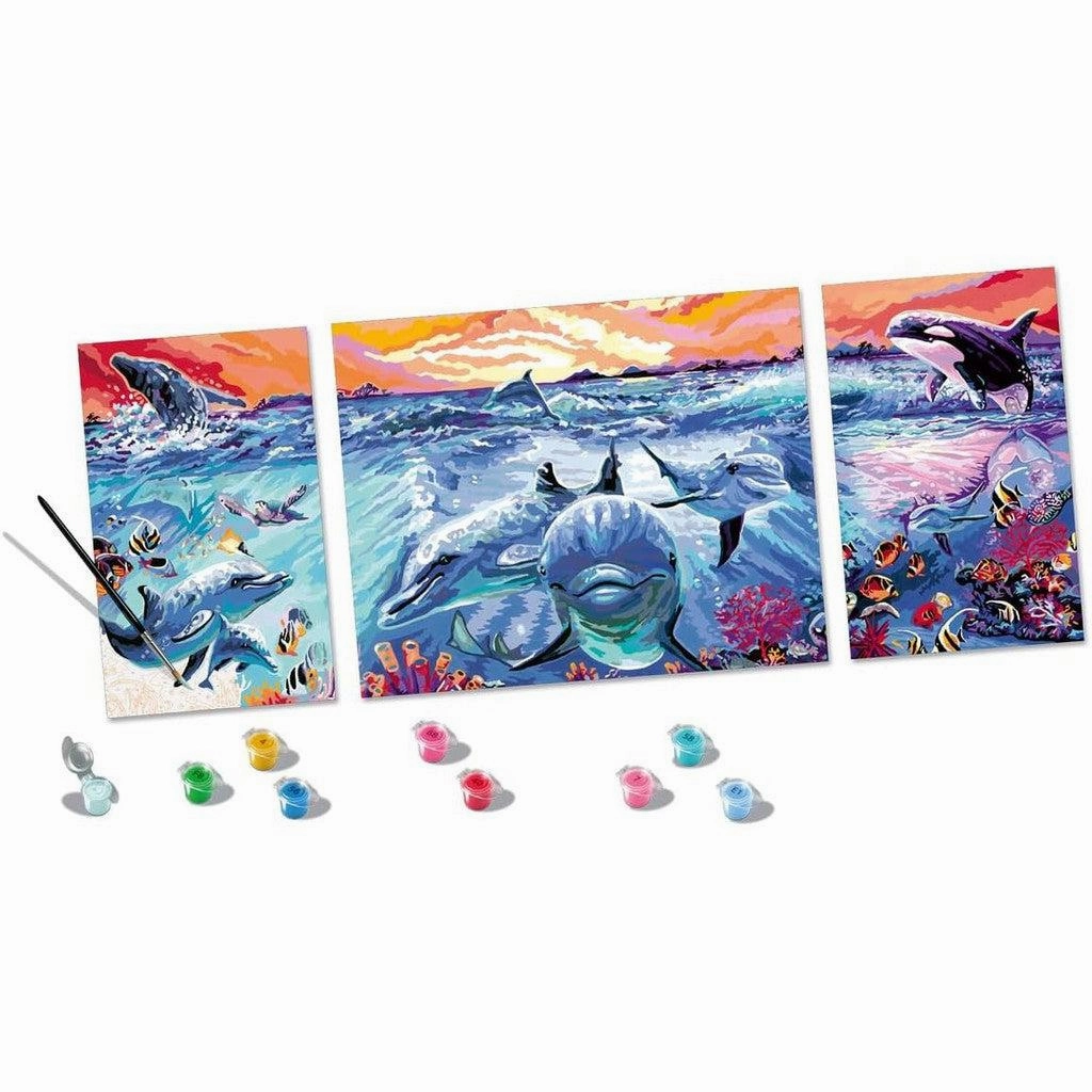 Dolphins at Sunset CreArt