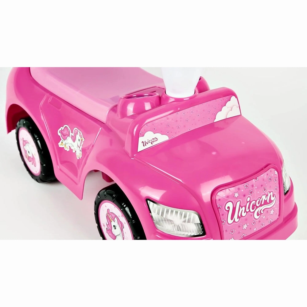 Dolu - Unicorn Fantasy 2-in-1 Ride On Car - Pink and Blue